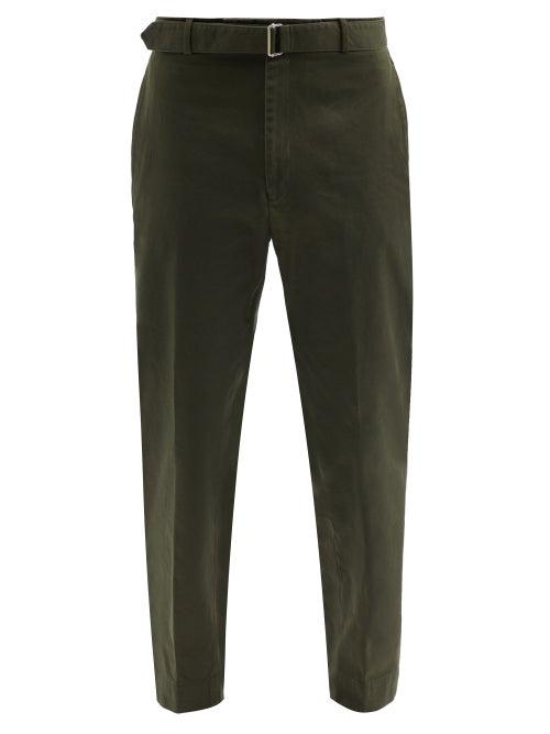 Matchesfashion.com Officine Gnrale - Owen Cotton-twill Straight-leg Trousers - Mens - Khaki