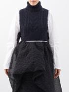Cecilie Bahnsen - Ivanka Roll-neck Mohair-blend Vest - Womens - Black