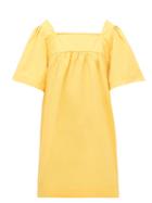 Matchesfashion.com Three Graces London - Sofia Cotton-poplin Mini Dress - Womens - Yellow