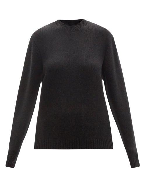 Raey - Recycled-cashmere Blouson-back Crew-neck Sweater - Womens - Black