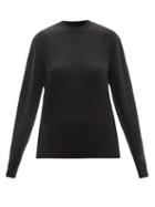 Raey - Recycled-cashmere Blouson-back Crew-neck Sweater - Womens - Black