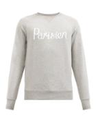 Matchesfashion.com Maison Kitsun - Parisien-print Cotton Sweatshirt - Mens - Grey