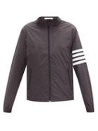 Matchesfashion.com Thom Browne - High-neck Four-bar Shell Windbreaker Jacket - Mens - Black