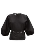 Matchesfashion.com Marques'almeida - Belted Recycled-jersey Top - Womens - Black