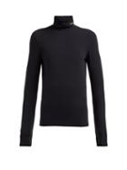 Matchesfashion.com Calvin Klein 205w39nyc - Roll Neck Cotton Blend Top - Womens - Black