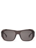 Matchesfashion.com Celine Eyewear - Round Edge Acetate Sunglasses - Womens - Dark Grey