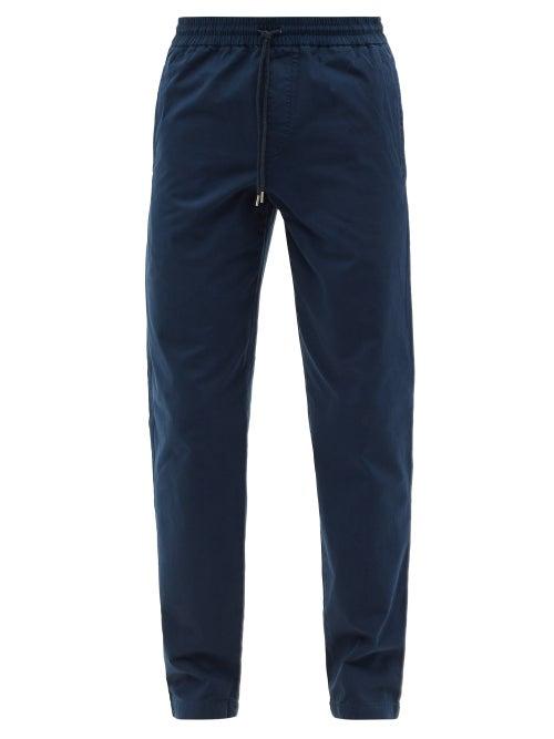 A.p.c. - Kaplan Cotton-twill Trousers - Mens - Dark Navy