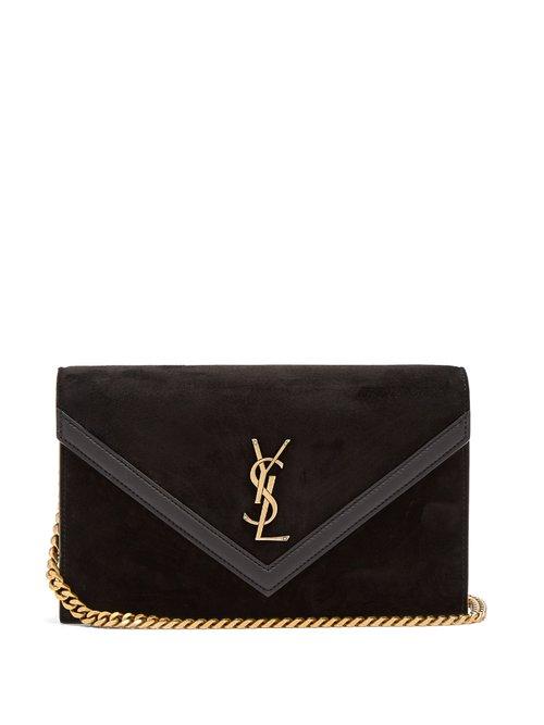 Matchesfashion.com Saint Laurent - Suede Cross Body Bag - Womens - Black