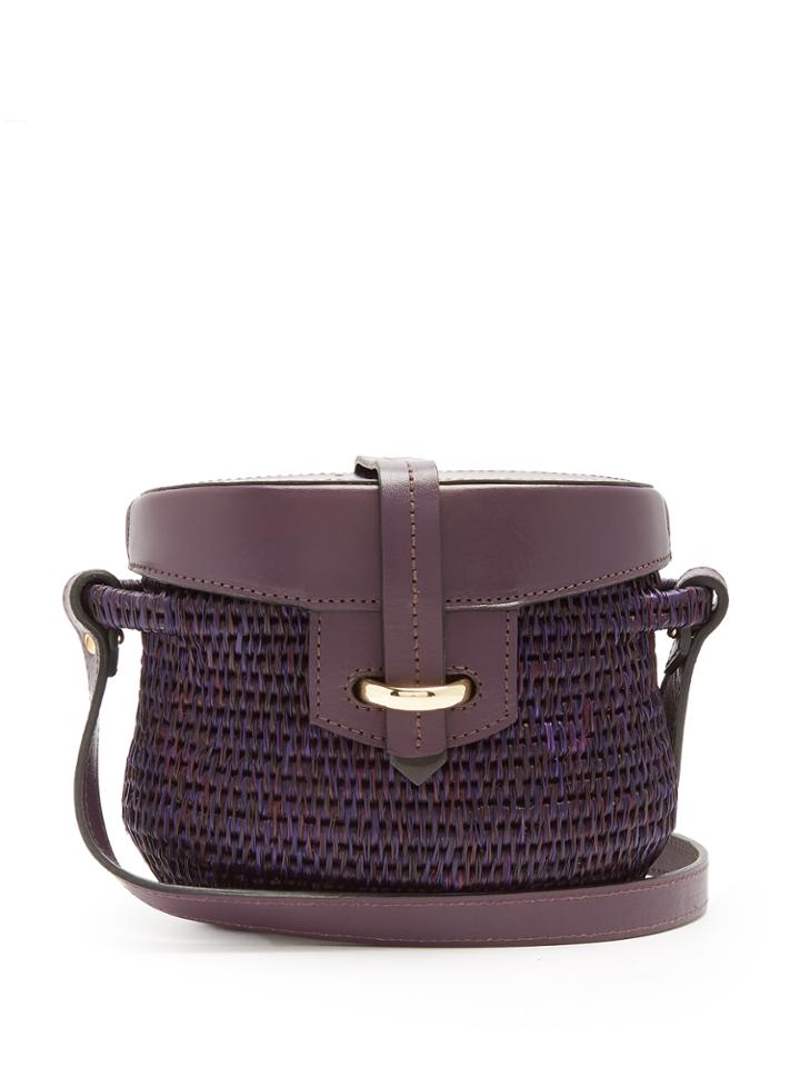 Khokho Jabu Leather-trimmed Mini Basket Bag