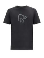 Matchesfashion.com Norrona - Viking Logo-print Cotton T-shirt - Mens - Black