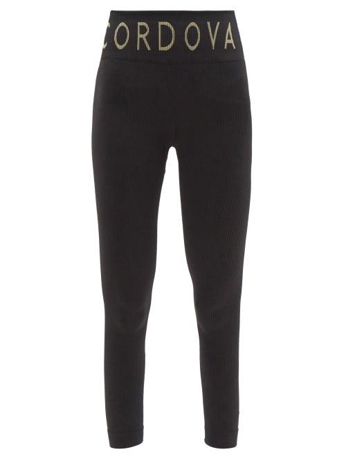 Cordova - Logo-print Technical-jersey Base-layer Leggings - Womens - Black