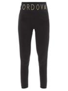 Cordova - Logo-print Technical-jersey Base-layer Leggings - Womens - Black