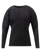 Homme Pliss Issey Miyake - Technical-pleated T-shirt - Mens - Black