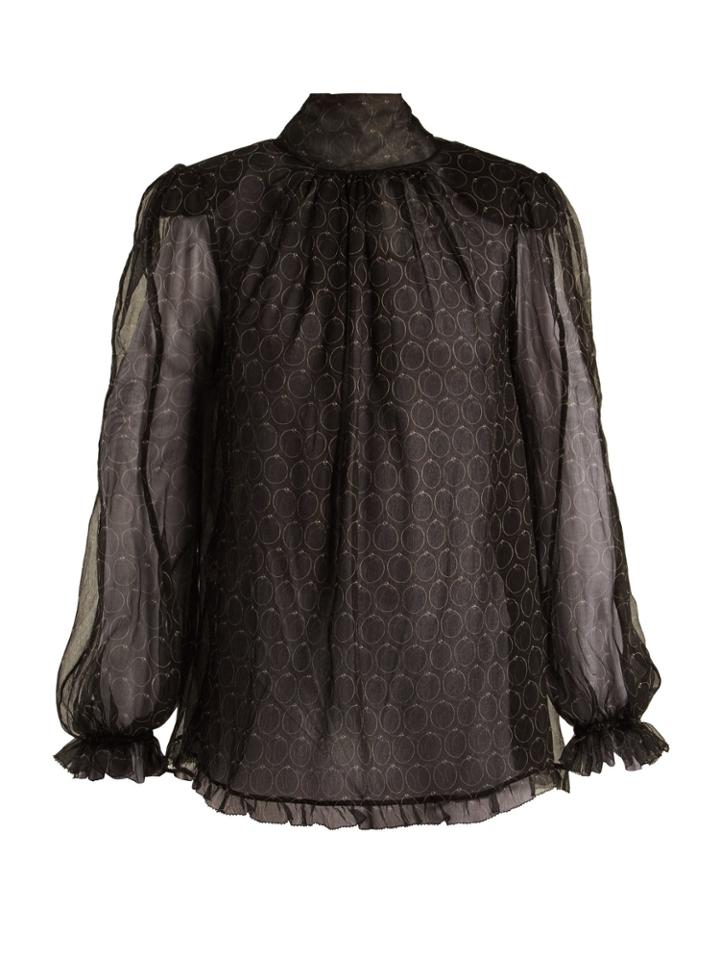 Maria Lucia Hohan Baqa Printed Silk-mousseline Blouse