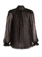 Maria Lucia Hohan Baqa Printed Silk-mousseline Blouse