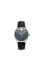 Matchesfashion.com Gucci - G Timeless Leather Automatic Movement Watch - Mens - Navy Silver
