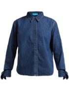Matchesfashion.com M.i.h Jeans - Larsen Tie Sleeve Denim Shirt - Womens - Dark Blue