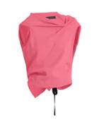 Matchesfashion.com Roland Mouret - Eugene Wool Crepe Top - Womens - Fuchsia