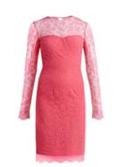 Matchesfashion.com Emilio De La Morena - Mona Lace And Silk Blend Mini Dress - Womens - Pink