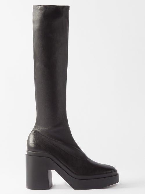 Clergerie - Nelly 110 Stretch-leather Knee-high Boots - Womens - Black