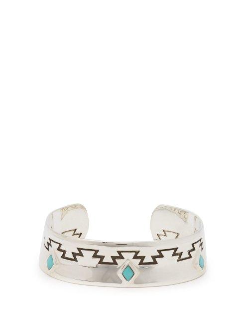 Matchesfashion.com Dineh - Cedar Turquoise & Sterling Silver Bracelet - Mens - Silver