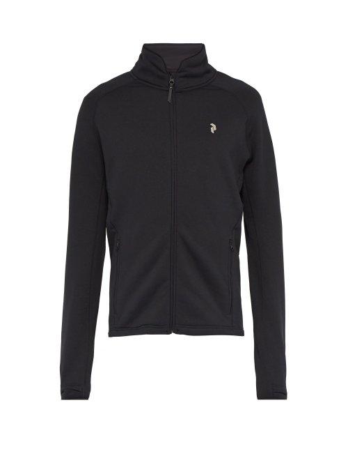 Matchesfashion.com Peak Performance - Zip Fastening Fleece Jacket - Mens - Black