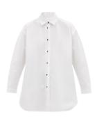 Ladies Rtw Jil Sander - Trapeze Cotton-poplin Shirt - Womens - White