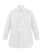 Ladies Rtw Jil Sander - Trapeze Cotton-poplin Shirt - Womens - White