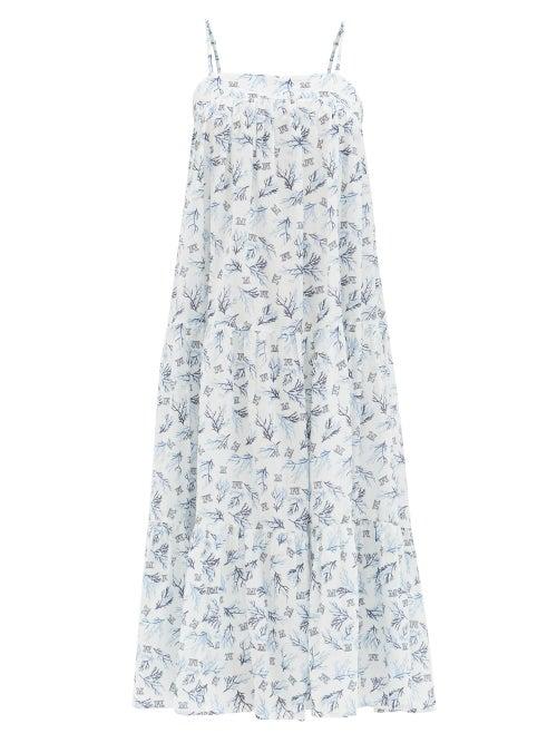 Max Mara Beachwear - Potus Dress - Womens - White Navy