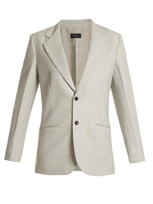 Matchesfashion.com Joseph - Grimaud Single Breasted Blazer - Womens - Light Grey