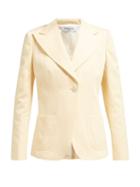 Matchesfashion.com Franoise - Single Breasted Cotton Blazer - Womens - Cream