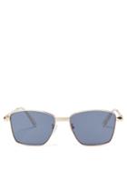 Matchesfashion.com Le Specs - Supastar Square Metal Sunglasses - Womens - Grey Gold