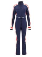 Perfect Moment - Crystal Softshell Ski Suit - Womens - Navy