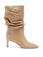 Ladies Shoes Paris Texas - Slouchy Leather Boots - Womens - Beige