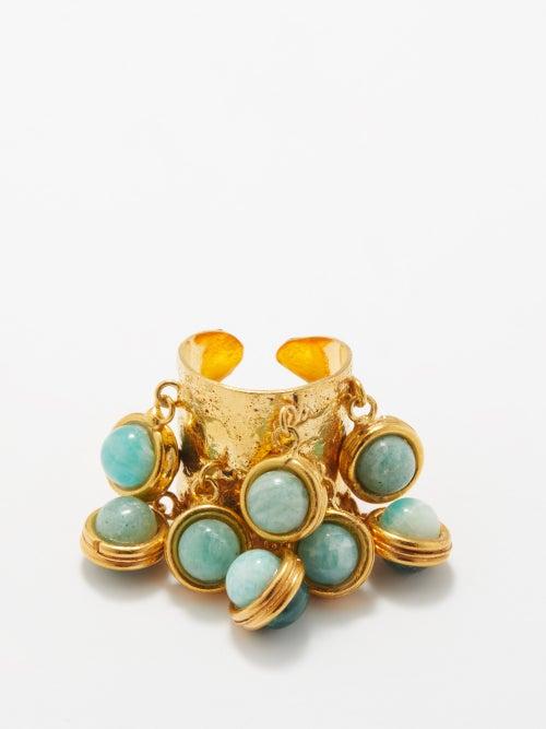 Sylvia Toledano - Candy Malachite & Amazonite Ring - Womens - Green Multi