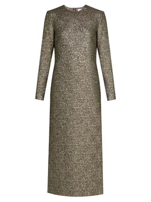 Racil Auriga Metallic-brocade Dress