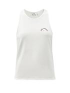 Matchesfashion.com The Upside - Frankie Logo-embroidered Ribbed-jersey Tank Top - Womens - Light Grey