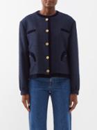 Blaz Milano - Gliss Bolero Cotton-blend Boucl Jacket - Womens - Navy