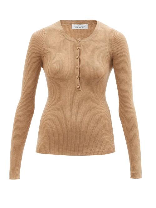Gabriela Hearst - Julian Henley Cashmere-blend Sweater - Womens - Camel