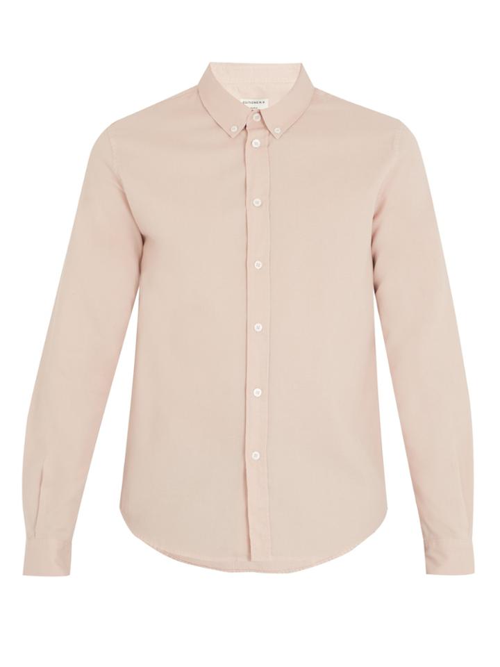 Éditions M.r Honeycomb-knit Cotton-oxford Shirt