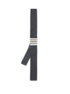 Matchesfashion.com Thom Browne - Four Bar Bias-stripe Silk Tie - Mens - Dark Grey