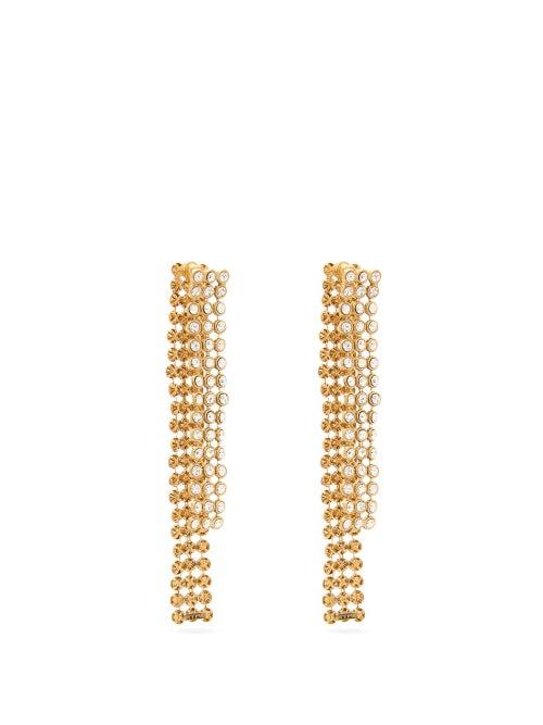 Matchesfashion.com Etro - Crystal Mesh Earrings - Womens - Crystal