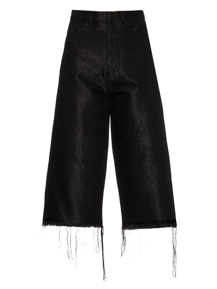 Marques Almeida Frayed-edge Wide-leg Cropped Jeans