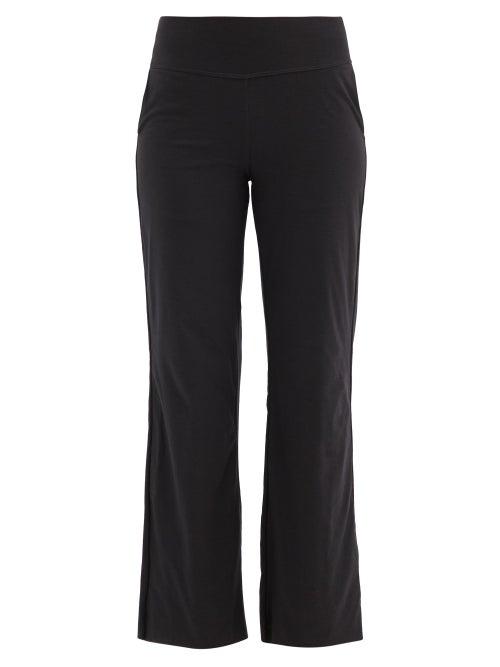 Ladies Lingerie Lunya - Cool High-rise Cotton-blend Jersey Trousers - Womens - Black