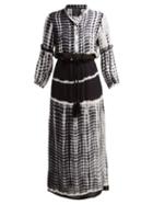Matchesfashion.com Love Binetti - Good Vibrations Tie Dye Cotton Kaftan - Womens - Black Print