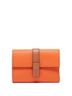 Matchesfashion.com Loewe - Anagram Grained Leather Wallet - Womens - Orange Multi