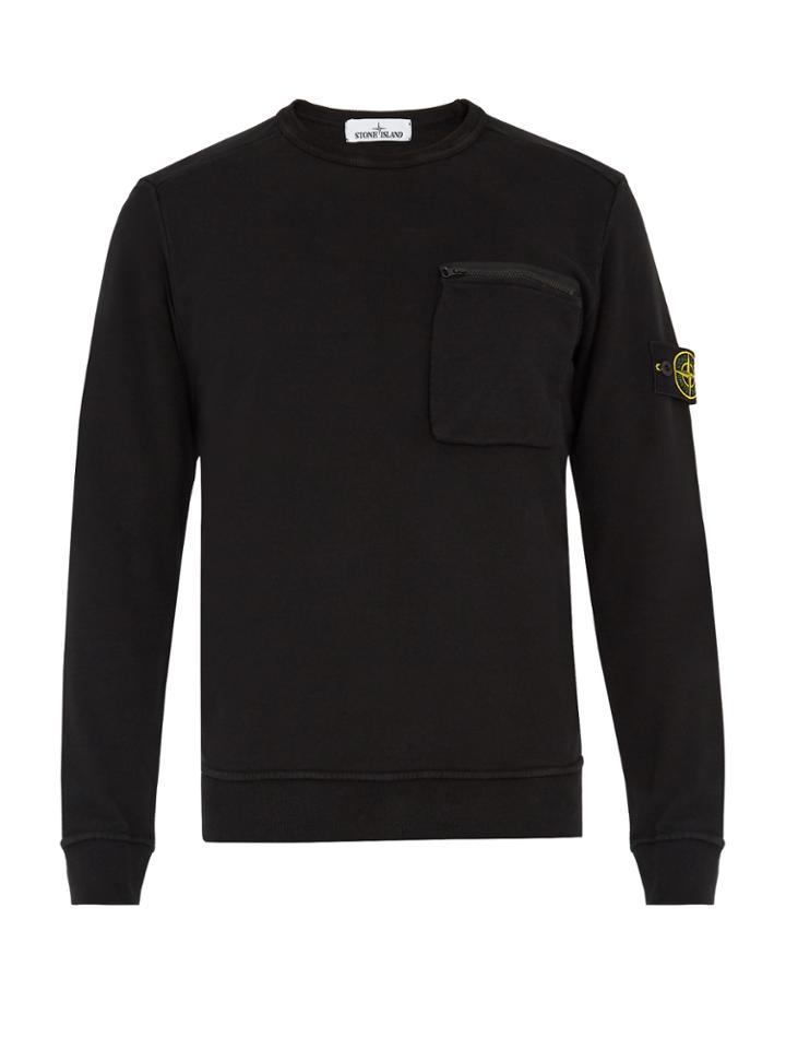Stone Island Zip-pocket Cotton Sweatshirt