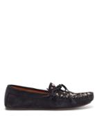 Matchesfashion.com Isabel Marant - Foggia Studded Suede Moccasins - Womens - Black