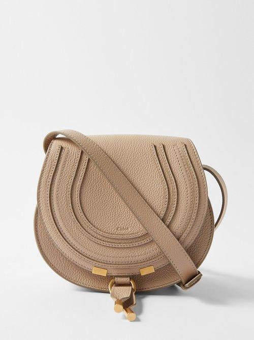 Chlo - Marcie Mini Leather Cross-body Bag - Womens - Beige