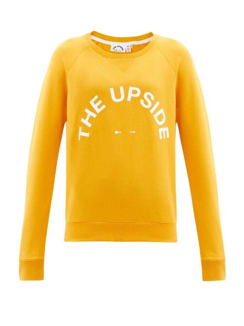 Matchesfashion.com The Upside - Bondi Logo-print Cotton-jersey Sweatshirt - Womens - Yellow